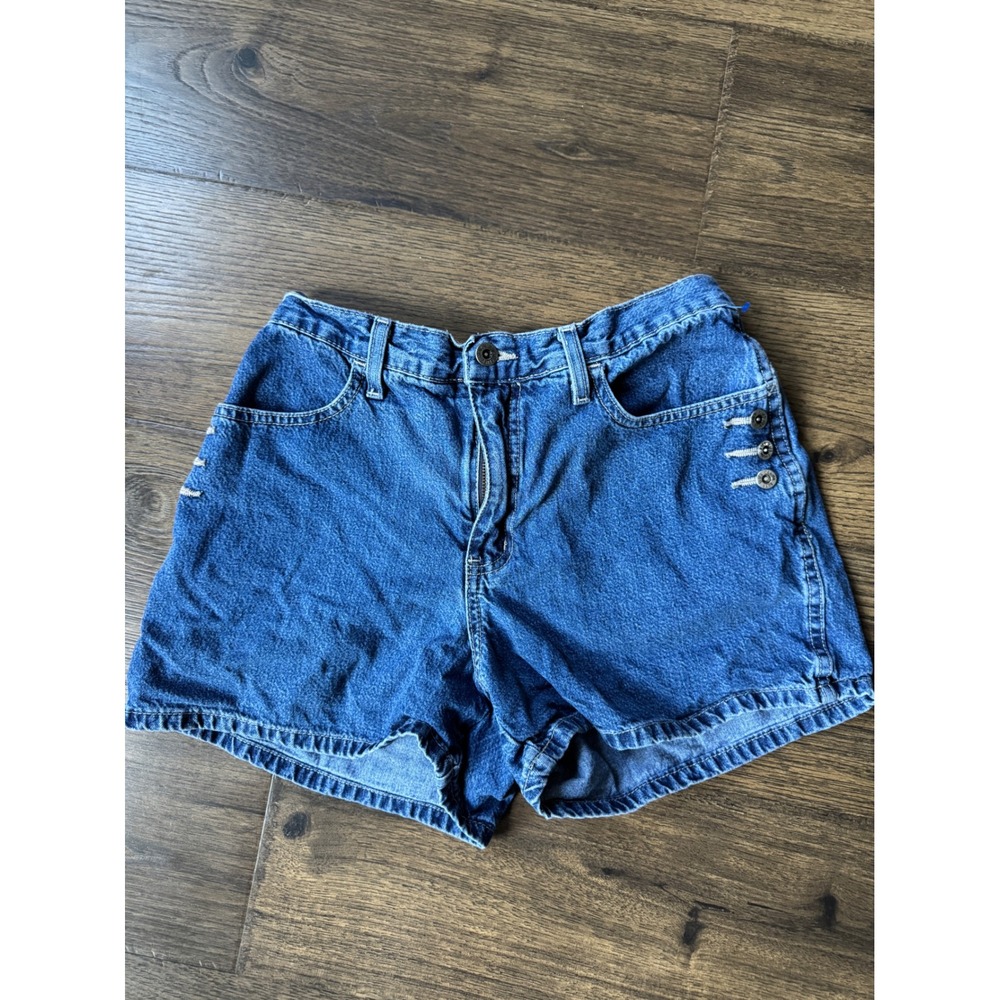 Canyon River Blues Vintage High Waisted Denim Shorts Side Button Blue Size 7